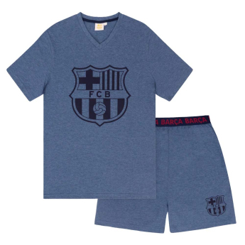 FC Barcelona pijamale de bărbați Short Blue Marl