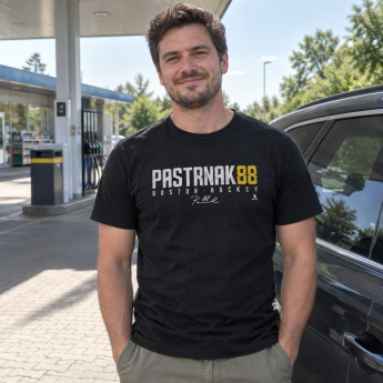 Boston Bruins tricou de bărbați David Pastrnak #88 WHT 500 Level black