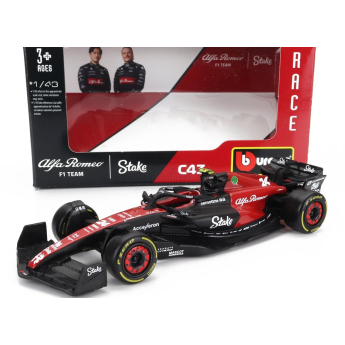 Model Alfa Romeo F1 C43 BBurago #24 Guanyu Zhou 2023 1:43