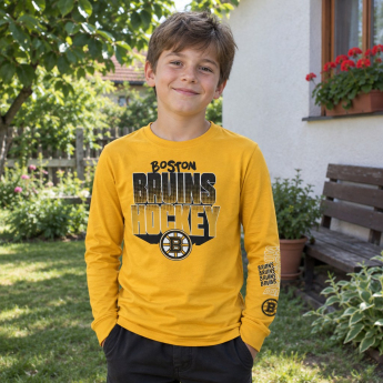 Boston Bruins tricou cu măneci lungi pentru copii Stand Out Ls Ctn