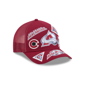 Pánská kšiltovka Colorado Avalanche NHL 9FORTY M-Crown A-Frame Trucker All Over vínová