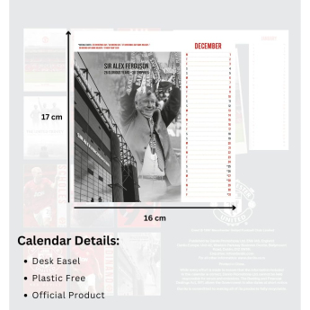 Manchester United calendar Desktop Calendar 2027