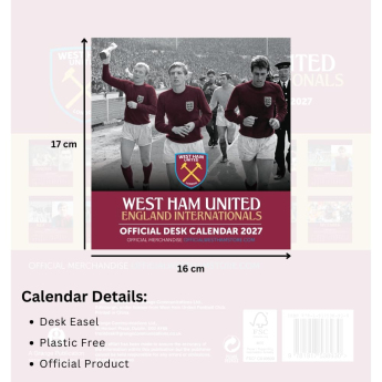 West Ham United calendar de birou 2027