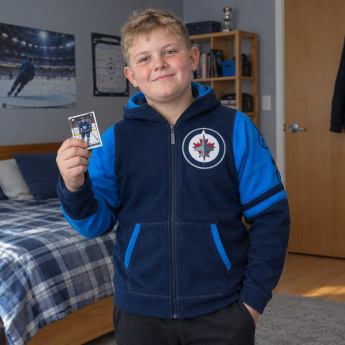 Winnipeg Jets hanorac cu glugă pentru copii Faceoff Colorblocked Fleece Full-Zip