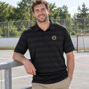Boston Bruins tricou polo Antigua Compass Black