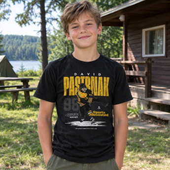 Boston Bruins tricou de copii David Pastrnak #88 Sports Illustrated WHT 500 Level