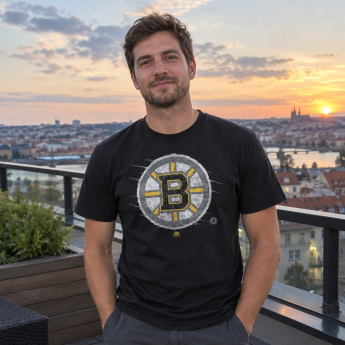 Boston Bruins tricou de bărbați Majestic Ice Pond Slice black