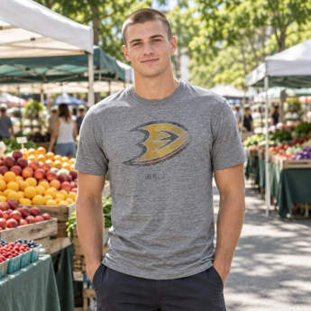 Anaheim Ducks tricou de bărbați CCM Bigger Logo grey
