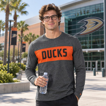 Anaheim Ducks tricou de bărbați cu mânecă lungă Iconic Back to Basics Long Sleeve Shirt