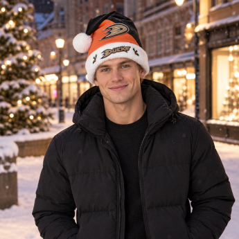 Anaheim Ducks căciulă de iarnă FOCO Colorblock Santa Hat