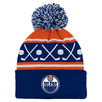 Edmonton Oilers căciula de iarnă pentru copii Face-Off Cuff Pom
