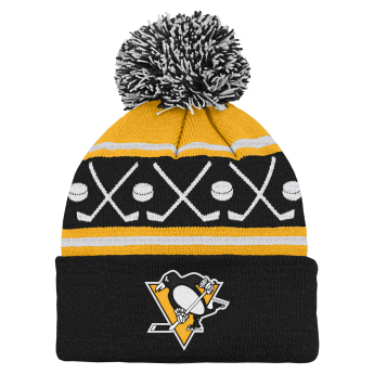 Pittsburgh Penguins căciula de iarnă pentru copii Face-Off Cuff Pom