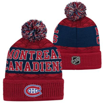 Montreal Canadiens căciula de iarnă pentru copii Puck Pattern Cuffed Pom