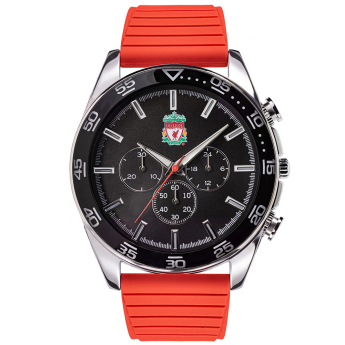 FC Liverpool ceas Mens Silicone Strap Chronograph Watch