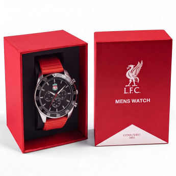 FC Liverpool ceas Mens Silicone Strap Chronograph Watch