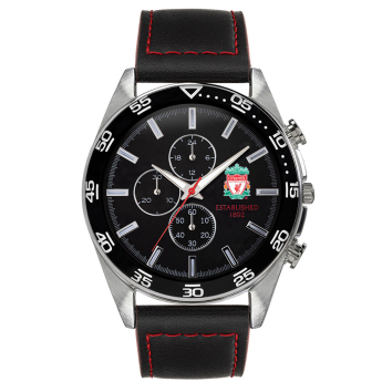 FC Liverpool ceas Mens Leather Strap Chronograph Watch