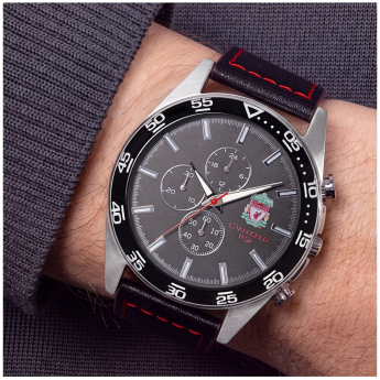 FC Liverpool ceas Mens Leather Strap Chronograph Watch