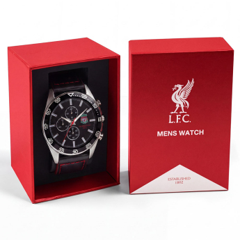 FC Liverpool ceas Mens Leather Strap Chronograph Watch