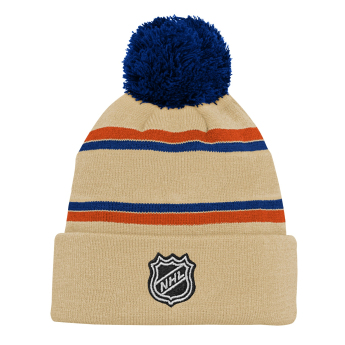 Edmonton Oilers căciula de iarnă pentru copii NHL 3Rd Jersey Jacquard Cuff Pom