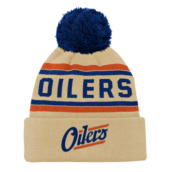 Edmonton Oilers căciula de iarnă pentru copii NHL 3Rd Jersey Jacquard Cuff Pom