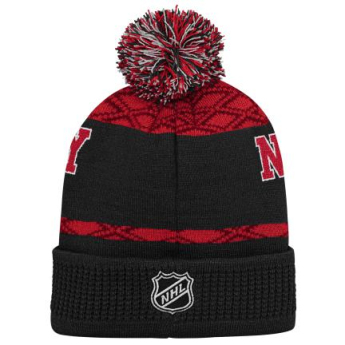 New Jersey Devils căciula de iarnă pentru copii Puck Pattern Cuffed Pom