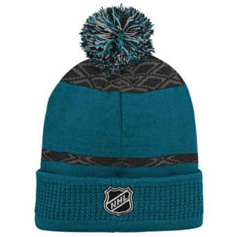 San Jose Sharks căciula de iarnă pentru copii Puck Pattern Cuffed Pom