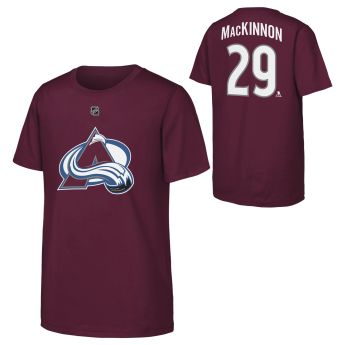 Colorado Avalanche tricou de copii NHL Flat Name & Number Short Sleeve Cotton