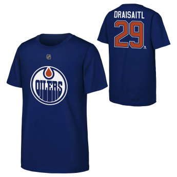Edmonton Oilers tricou de copii NHL Flat Name & Number Short Sleeve Cotton