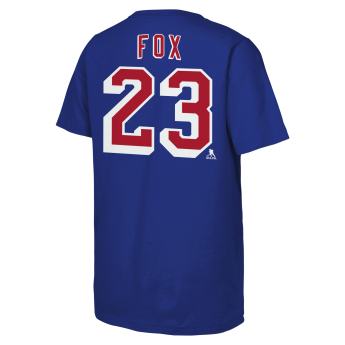 New York Rangers tricou de copii Adam Fox #23 NHL Flat Name & Number Short Sleeve Cotton