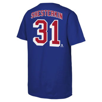 New York Rangers tricou de copii NHL Flat Name & Number Short Sleeve Cotton