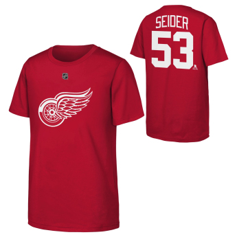 Detroit Red Wings tricou de copii NHL Flat Name & Number Short Sleeve Cotton