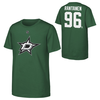 Dallas Stars tricou de copii Mikko Rantanen #96 NHL Flat Name & Number Short Sleeve Cotton