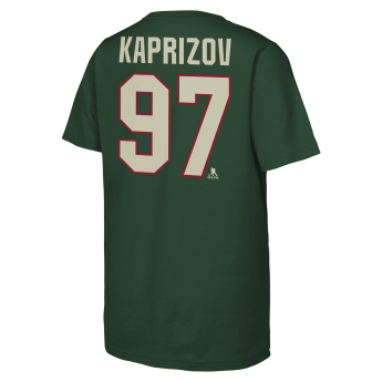 Minnesota Wild tricou de copii NHL Flat Name & Number Short Sleeve Cotton
