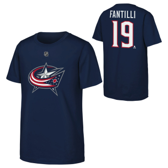 Columbus Blue Jackets tricou de copii NHL Flat Name & Number Short Sleeve Cotton