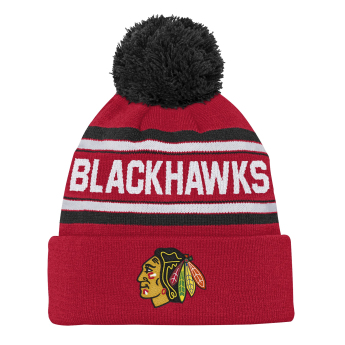 Chicago Blackhawks căciula de iarnă pentru copii NHL 3rd Jersey Jacquard Cuff Pom