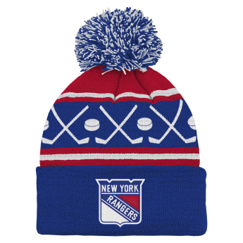 New York Rangers căciula de iarnă pentru copii NHL Face-Off Cuff Pom