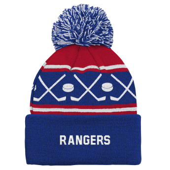 New York Rangers căciula de iarnă pentru copii NHL Face-Off Cuff Pom