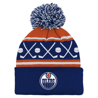 Edmonton Oilers căciula de iarnă pentru copii NHL Face-Off Cuff Pom
