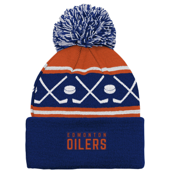 Edmonton Oilers căciula de iarnă pentru copii NHL Face-Off Cuff Pom