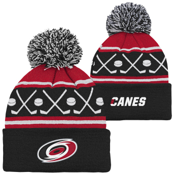 Carolina Hurricanes căciula de iarnă pentru copii NHL Face-Off Cuff Pom