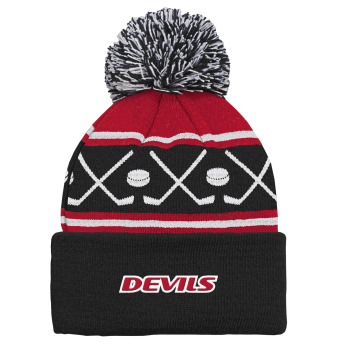 New Jersey Devils căciula de iarnă pentru copii NHL Face-Off Cuff Pom