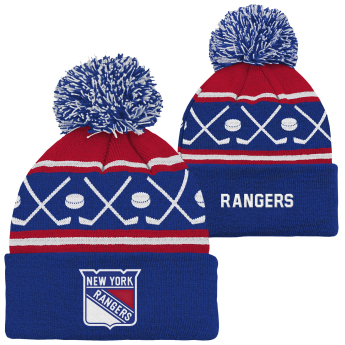 New York Rangers căciula de iarnă pentru copii NHL Face-Off Cuff Pom