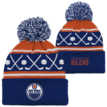 Edmonton Oilers căciula de iarnă pentru copii NHL Face-Off Cuff Pom