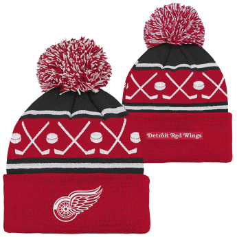 Detroit Red Wings căciula de iarnă pentru copii NHL Face-Off Cuff Pom