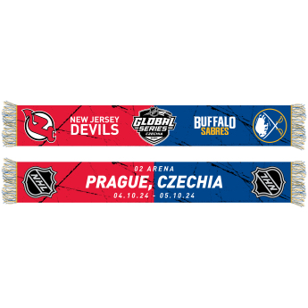 Buffalo Sabres eșarfă de iarnă NHL vs New Jersey Devils NHL Friendship HD Jaquard Scarf