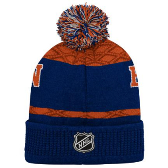 Edmonton Oilers căciula de iarnă pentru copii Puck Pattern Cuffed Pom