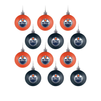 Edmonton Oilers decorațiuni de Crăciun NHL FOCO 12 Pack Ball Ornament Set