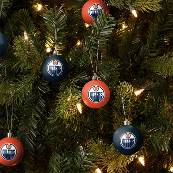 Vánoční ozdoby Edmonton Oilers NHL FOCO 12 Pack Ball Ornament Set