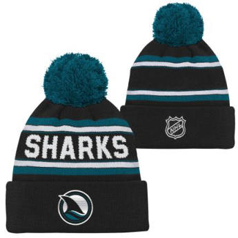 San Jose Sharks căciula de iarnă pentru copii 3Rd Jersey Jacquard Cuff Pom