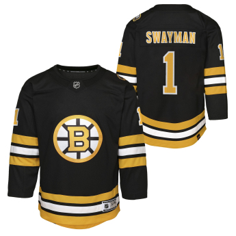 Boston Bruins tricou de hochei pentru copii Jeremy Swayman #1 NHL Premier Home/Team